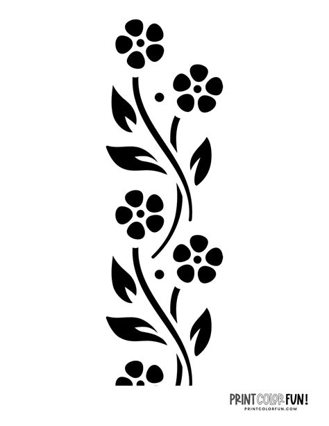 Flower Cut Out Printable Stencil Designs